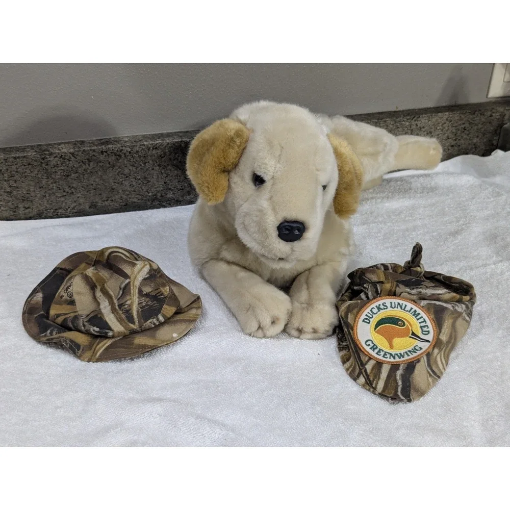 Ducks Unlimited Greenwing Mallard Labrador Retriever Dog Laying Plush Hunting